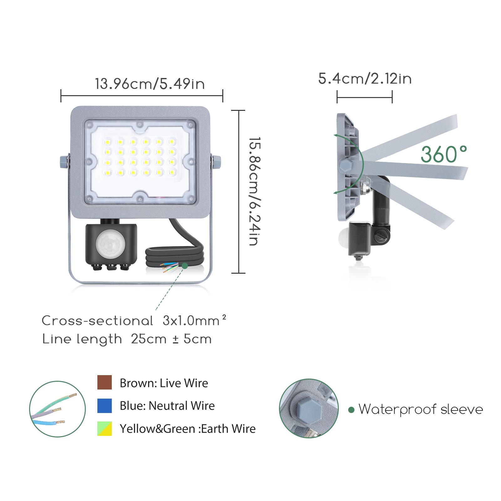 LED Slim Projector with Sensor 20W