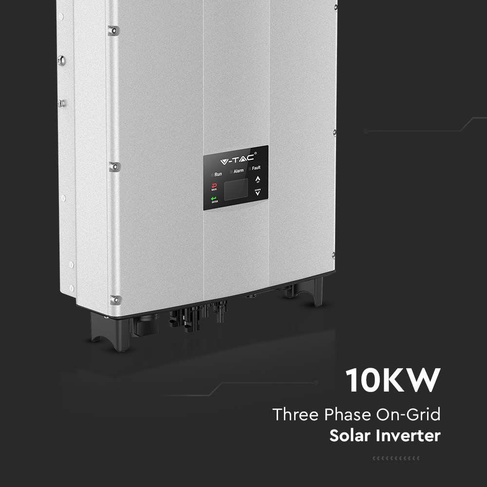 3-FAZOWY INWERTER VT-6610305 ON-GRID Z WYŚWIETLACZEM LCD O MOCY 10kW; MODUŁ WIFI; 5 LAT GWARANCJI; IP65  , VTAC, SKU 11373