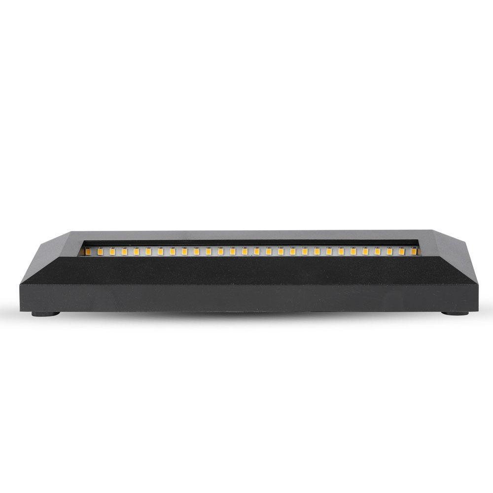 VT-1162 3W LED STEP LIGHT 4000K BLACK BODY RECTANGLE