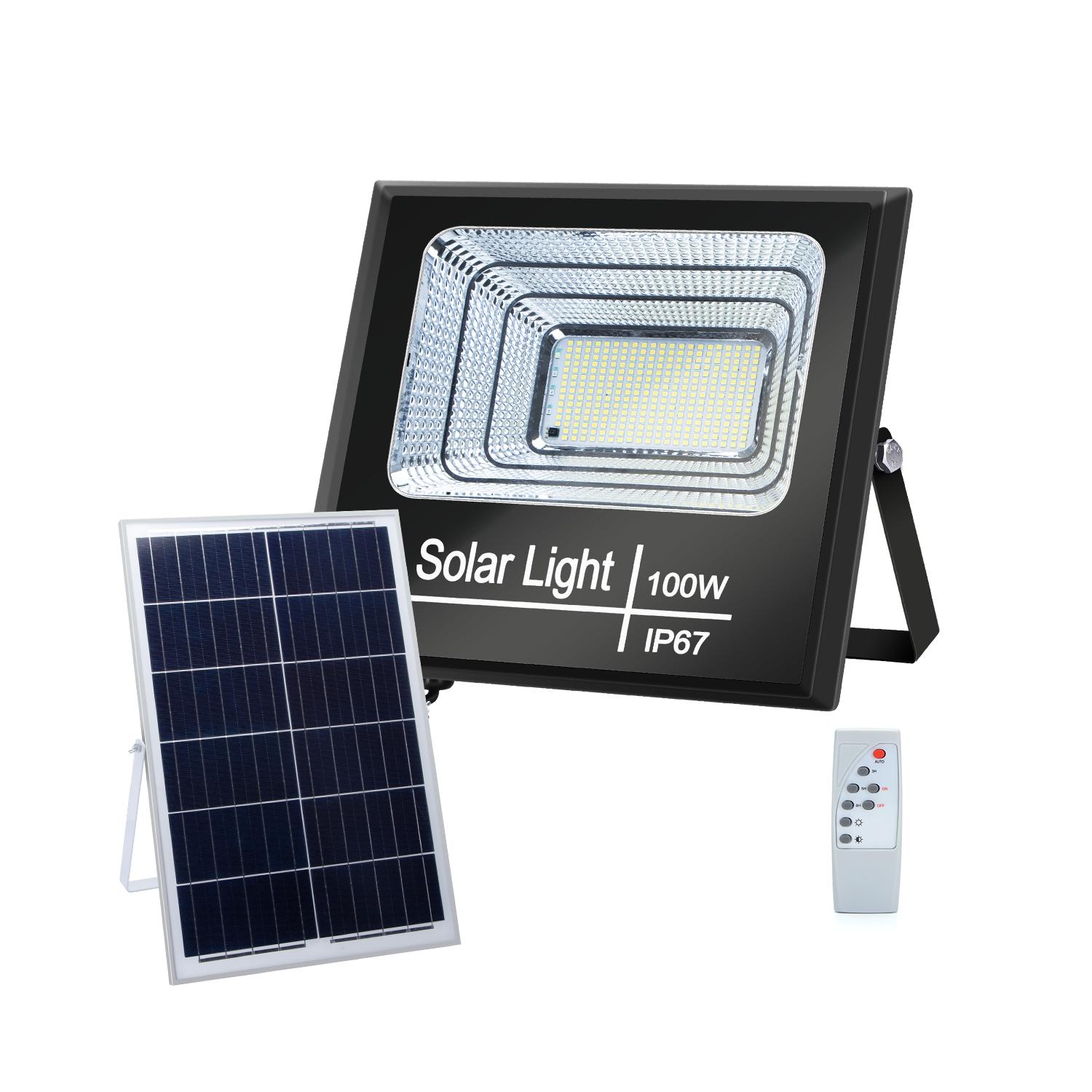 Solarny reflektor LED 100W (100W,6500K,Barwa Zimna,1100lm)