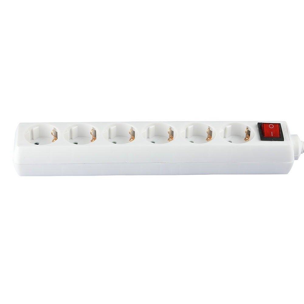 VT-1116-5 6WAYS SOCKET WITH SWITCH(3G1.5MM2 X 5M)-WHITE