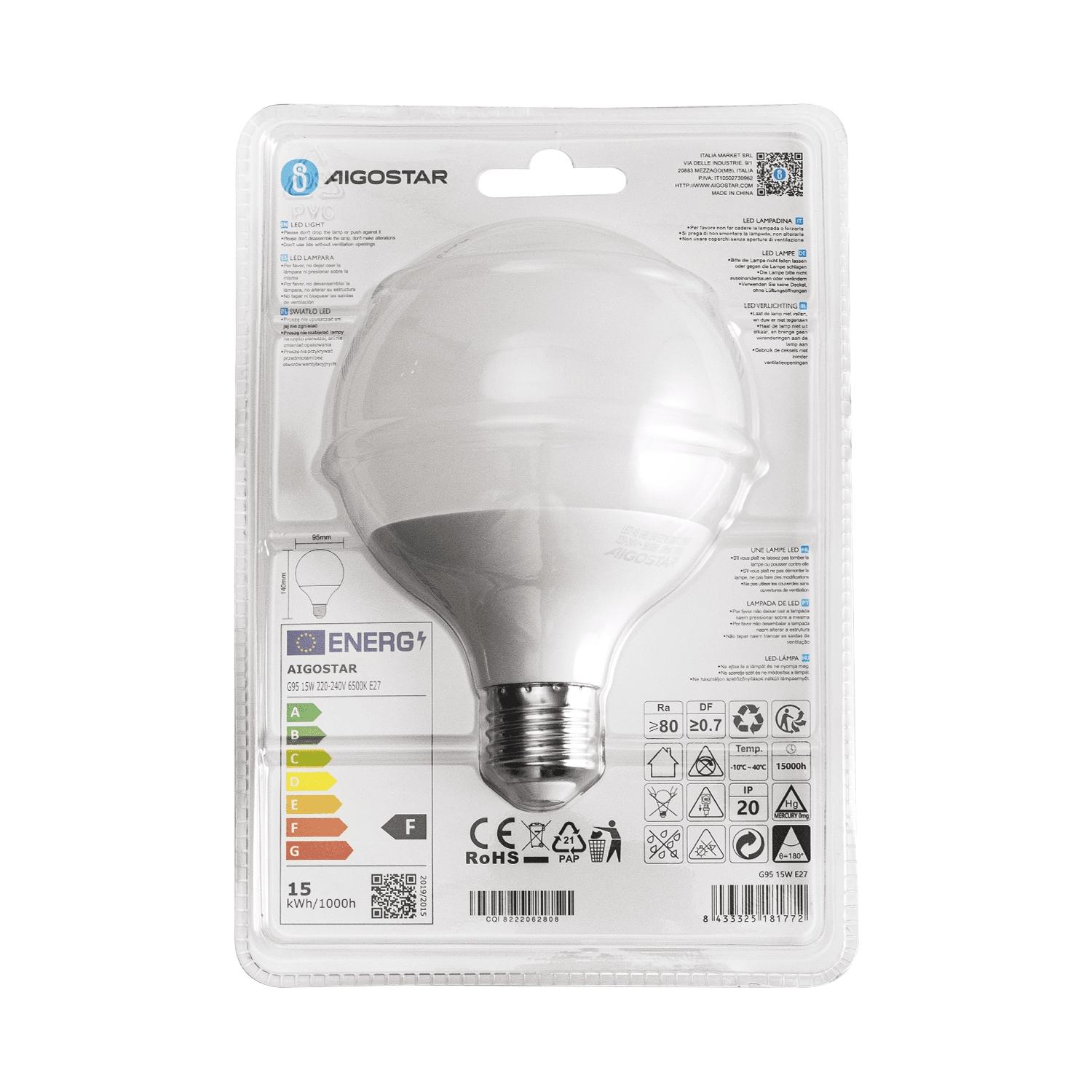 LED E27 15W G95