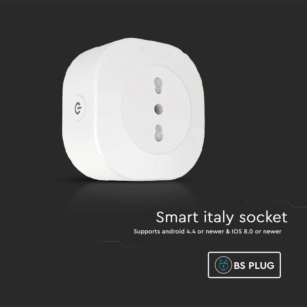 Gniazdo schuko WIFI Kompatybilne z Amazon Alexa i Google Home, VTAC, SKU 7698