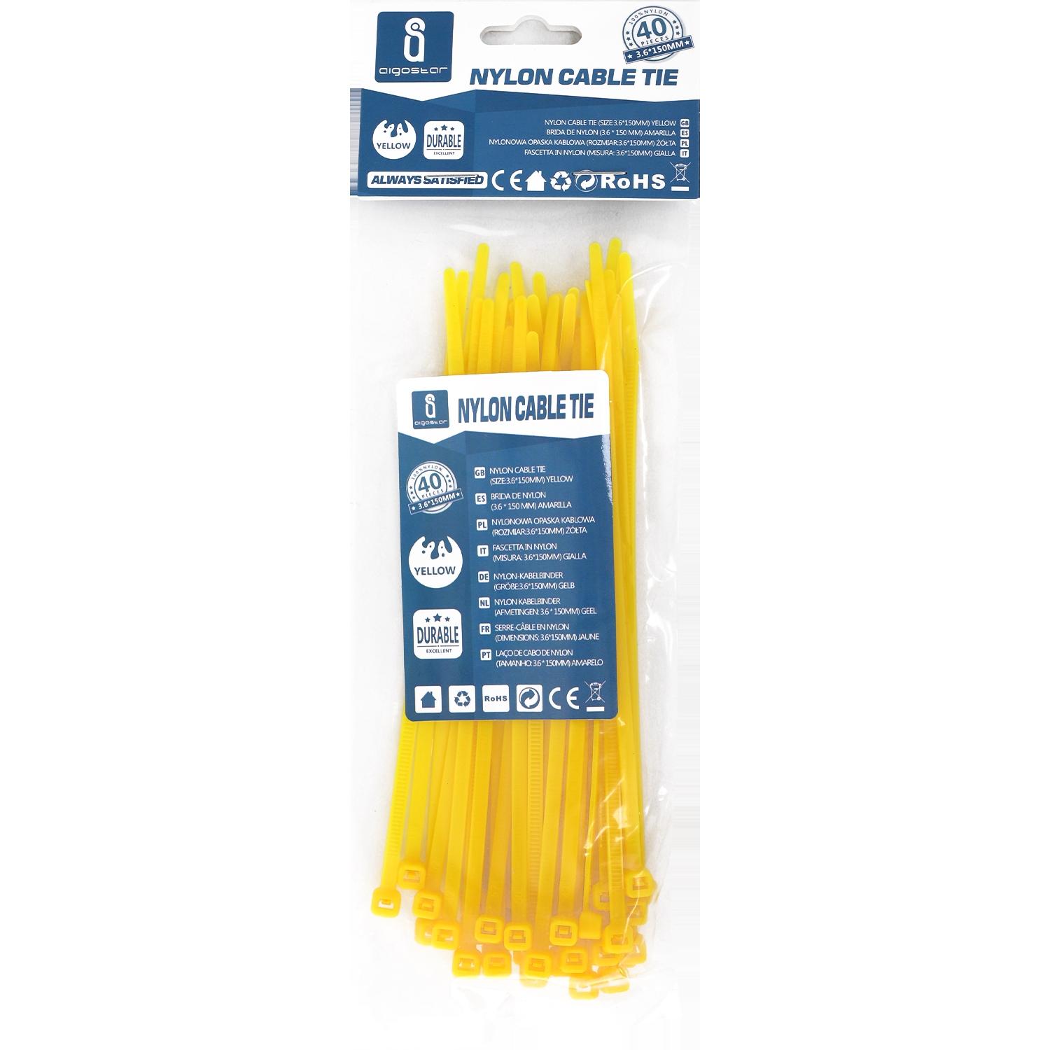 Nylon Cable Ties W3.6*L150mm Yellow