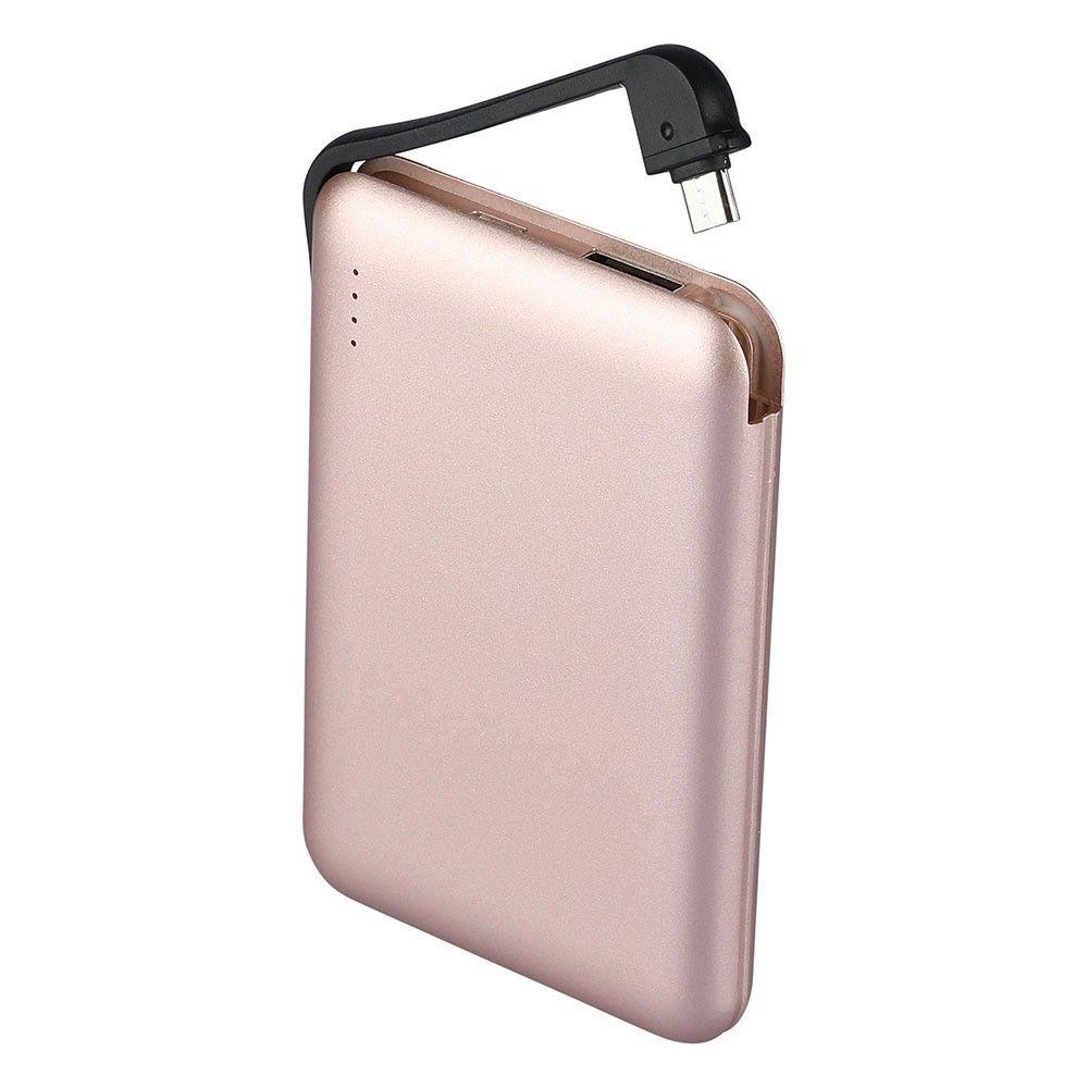 Power Bank z przyłączem Mikro USB, Litowo Polimerowy - 3.7V, 5000mAh, Różowe Złoto, VTAC, SKU 8867