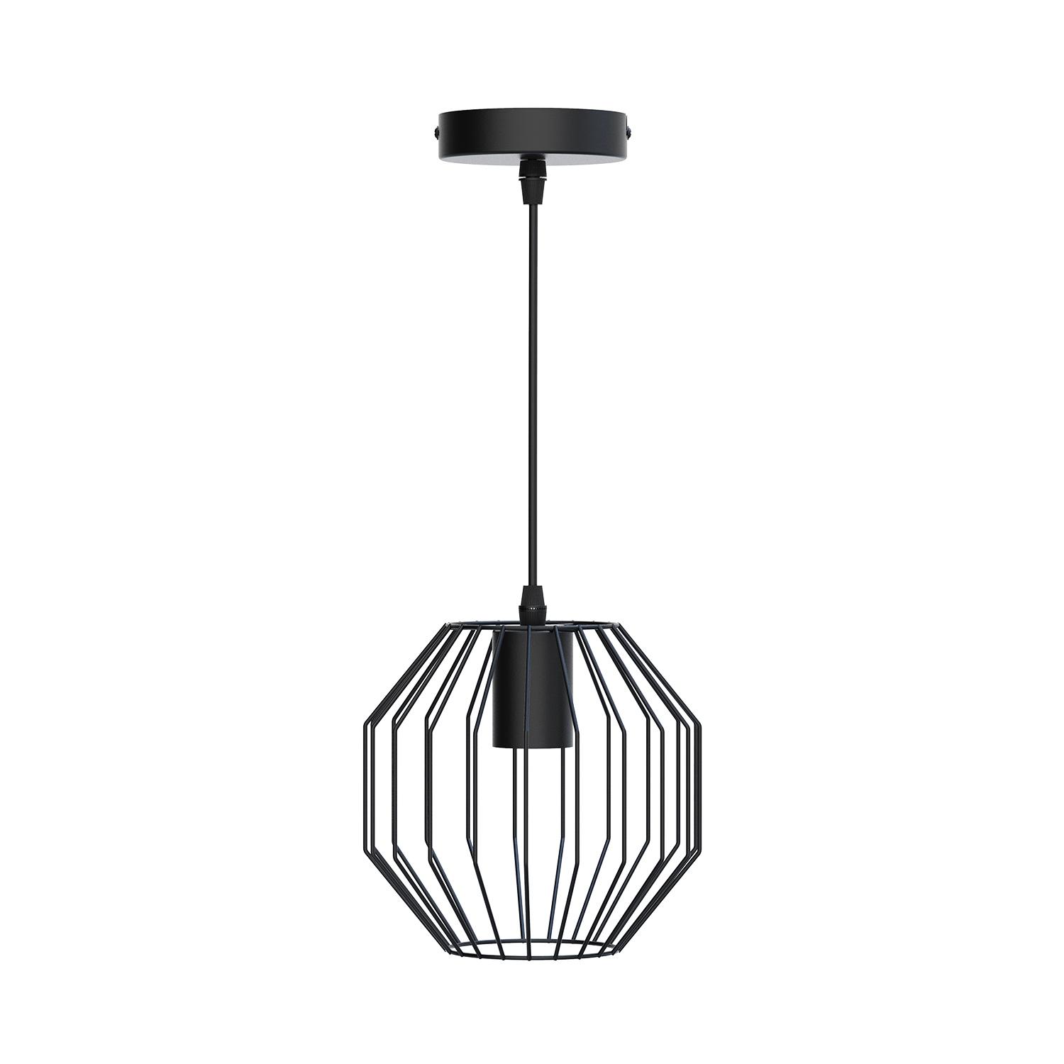 Pendant light with iron frame ( Steel )