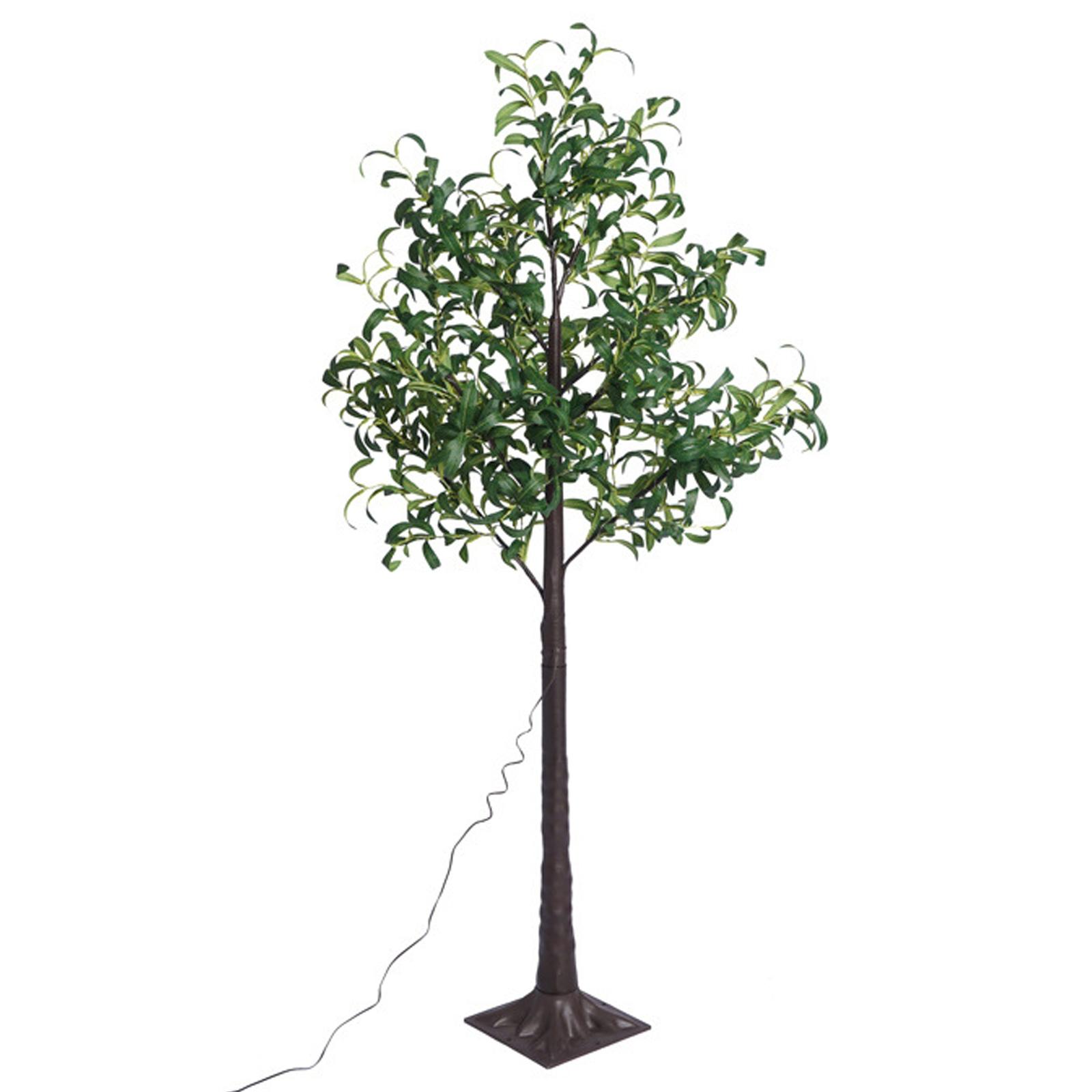 Solar simulation plant-tree-Olive leaves-dark green2700K-2M+1.5M-210LED-8blinkI-underground-P65