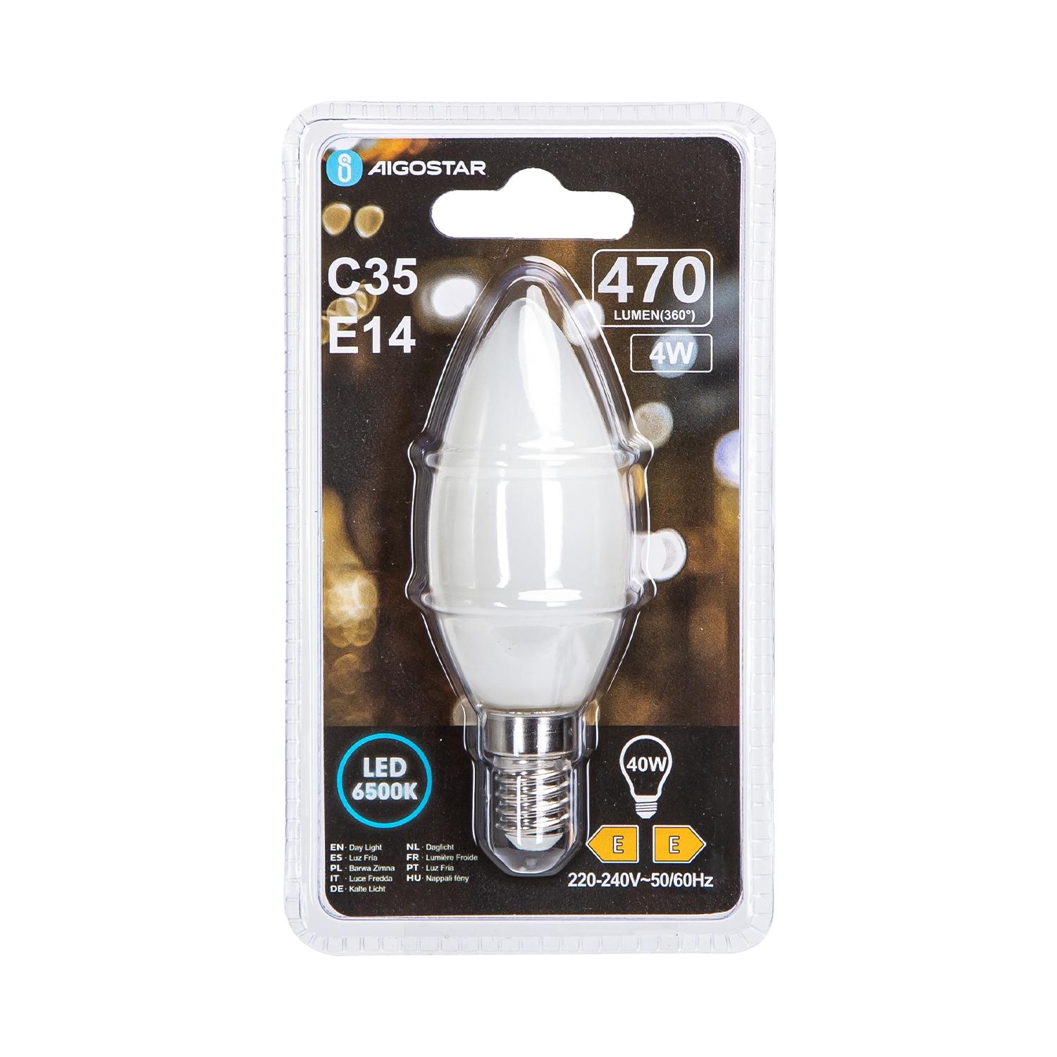 LED milky white lampshade filament bulb C35 E14 4W