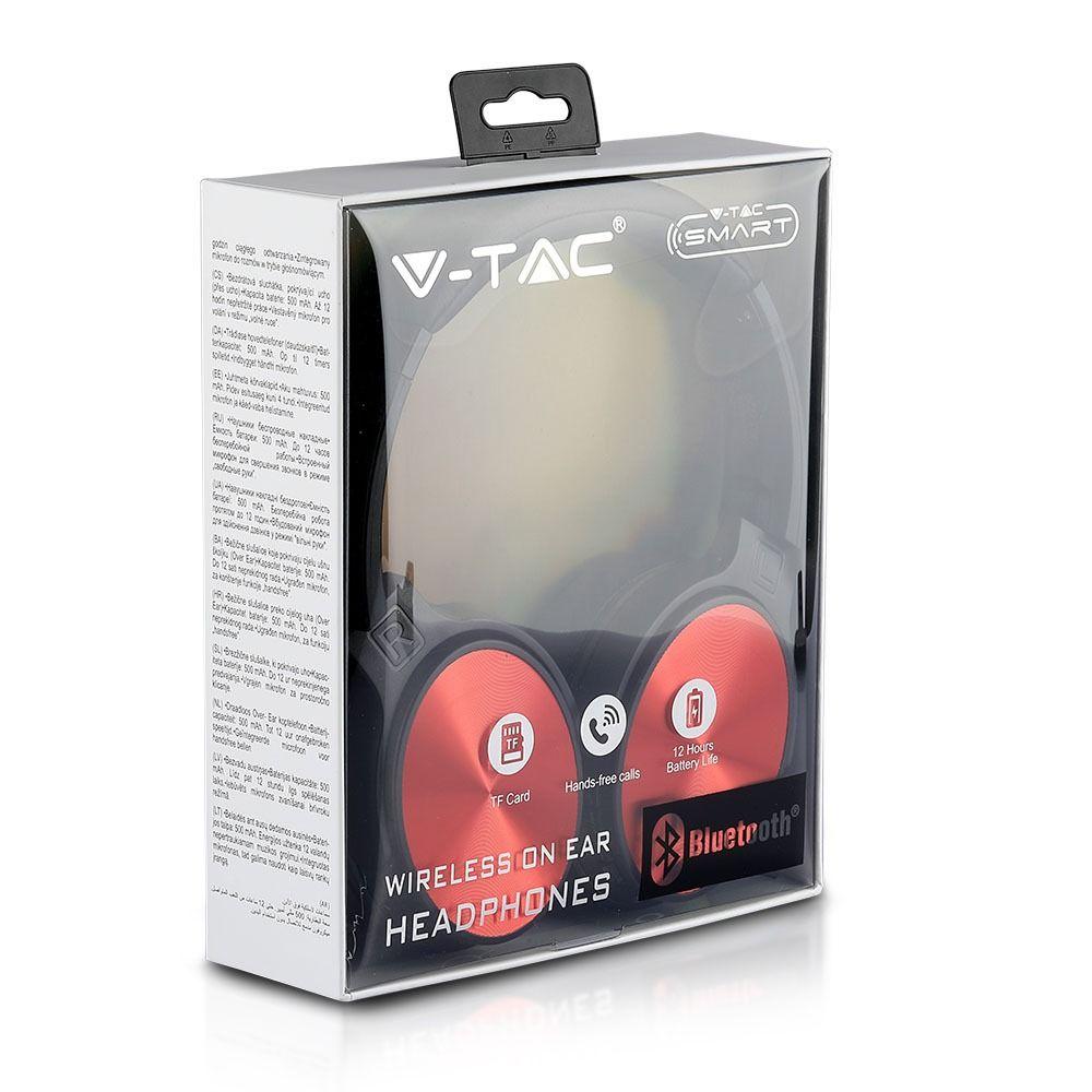 VT-6322 BLUETOOTH WIRELESS HEADPHONE WITH ROTATABLE HEAD-500mah-RED