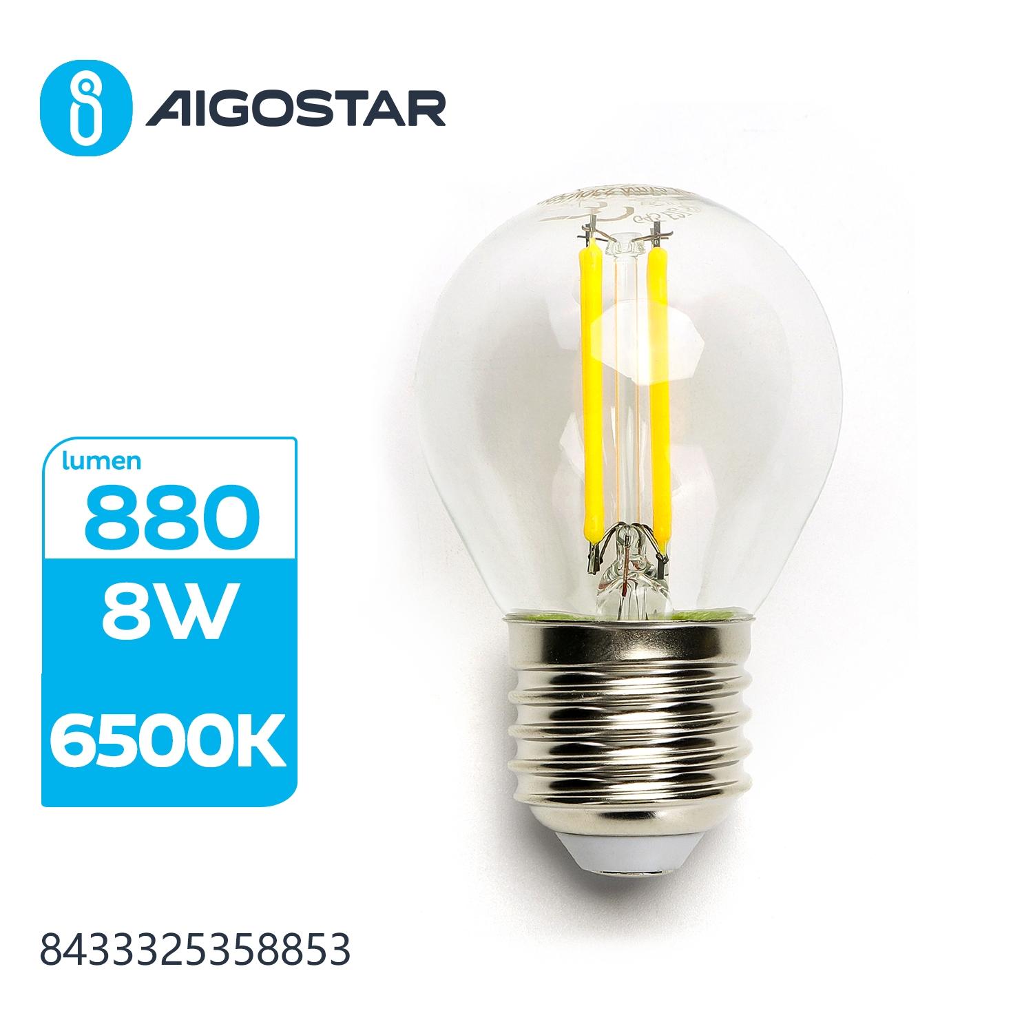 Żarówka LED Filament (Przezroczysta) G45 E27 8W