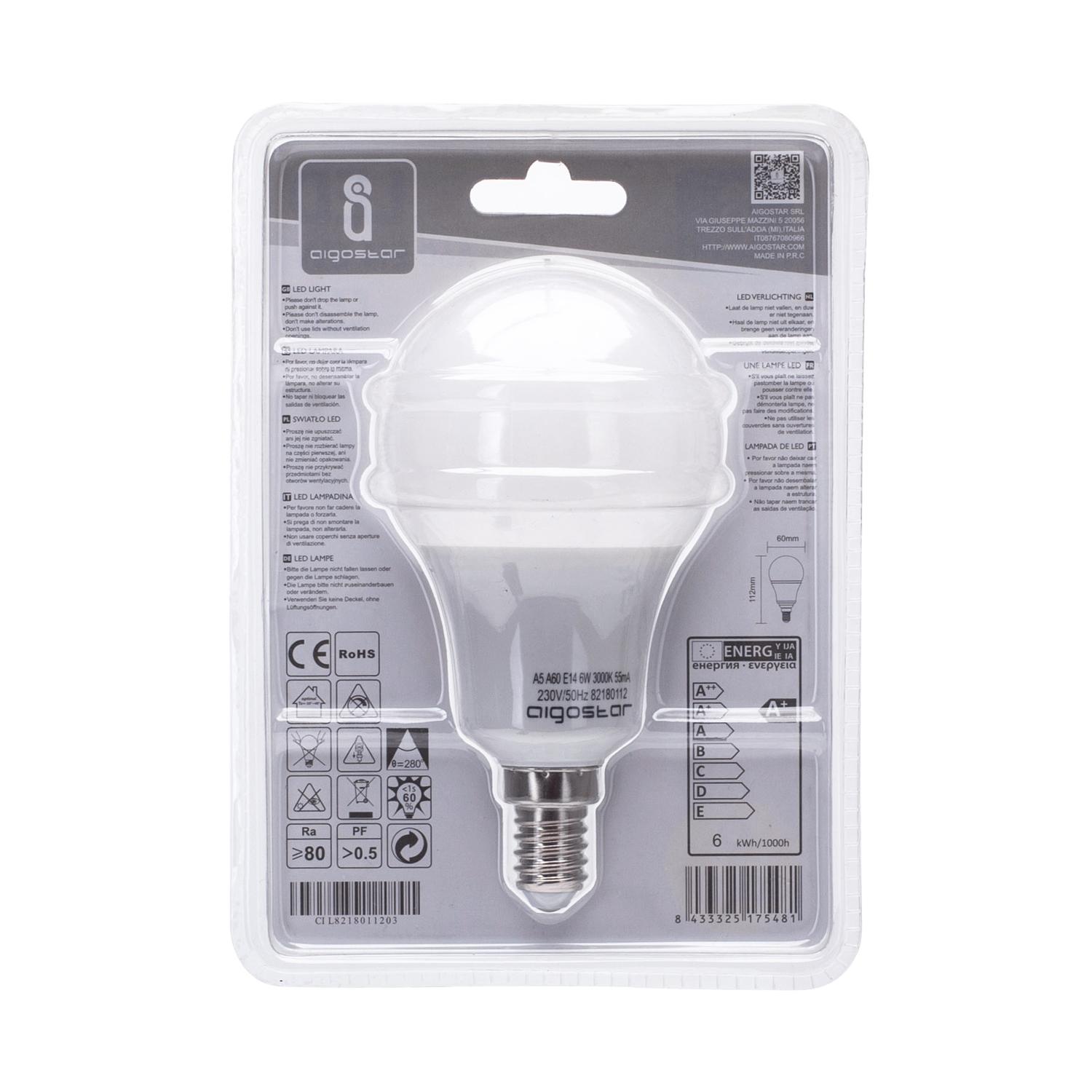 LED E14 6W A60 ( general bulb )