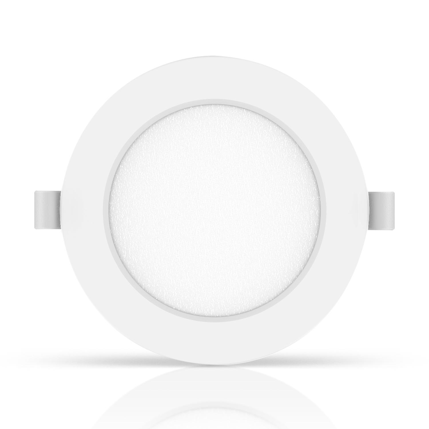 E6 LED  Flush-mounted Round Downlight 6W Natural Light