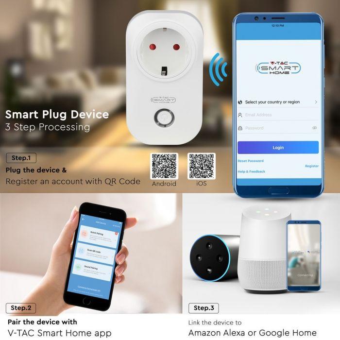 VT-5001 WIFI EU PLUG - WORKS WITH AMAZON ALEXA & GOOGLE HOME