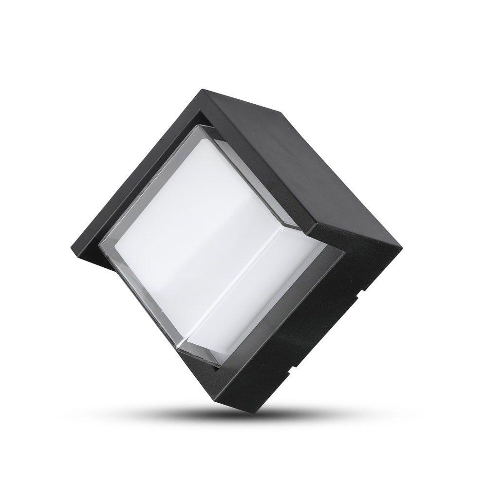 VT-831 6W LED WALL LIGHT WITH CAP COVER 3000K BLACK-SQUARE