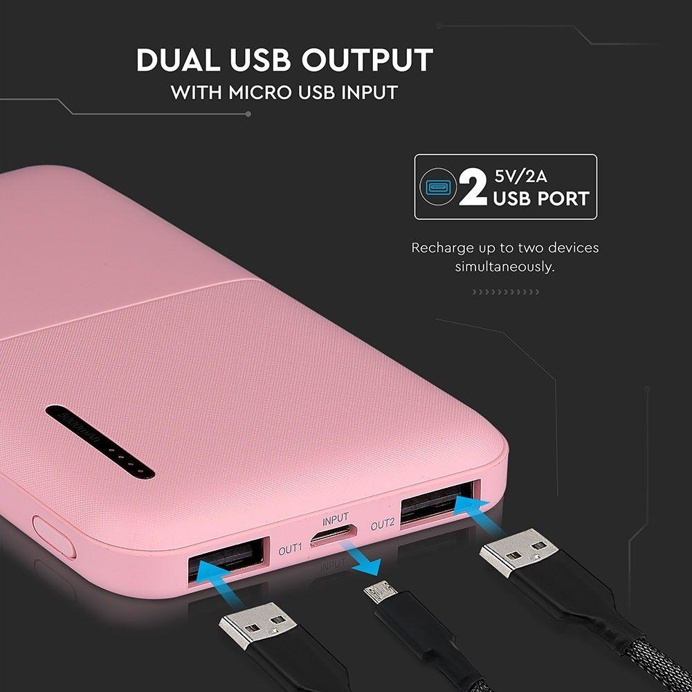 VT-3517 5000mah POWER BANK-PINK