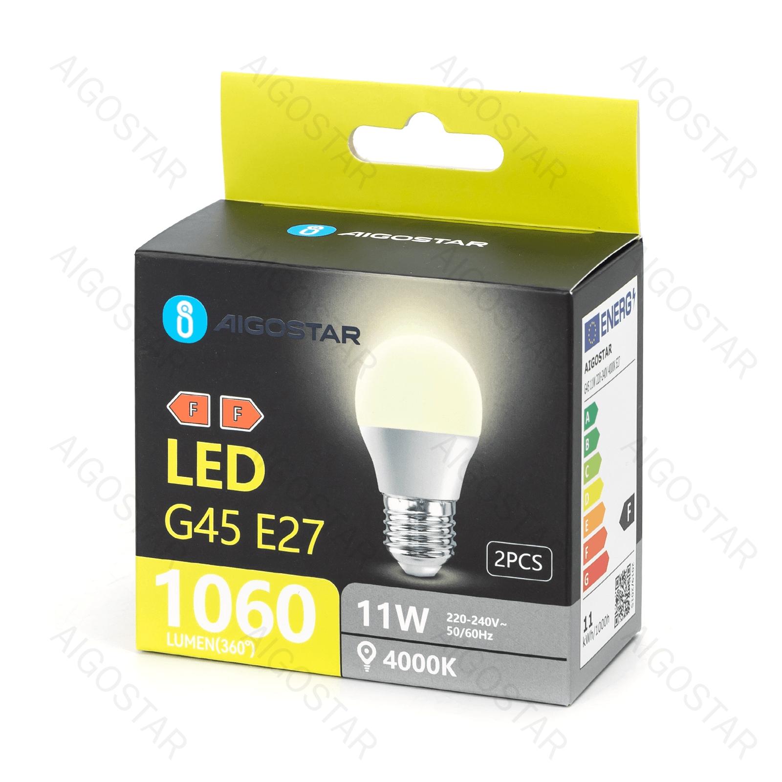 LED A5 G45 E27 11W 4000K/DOUBLE/COLOR BOX