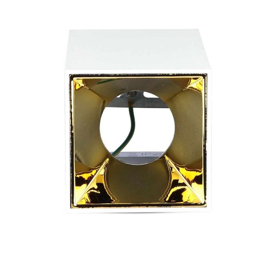 VT-882 GU10 FITTING SQUARE WHITE+GOLD