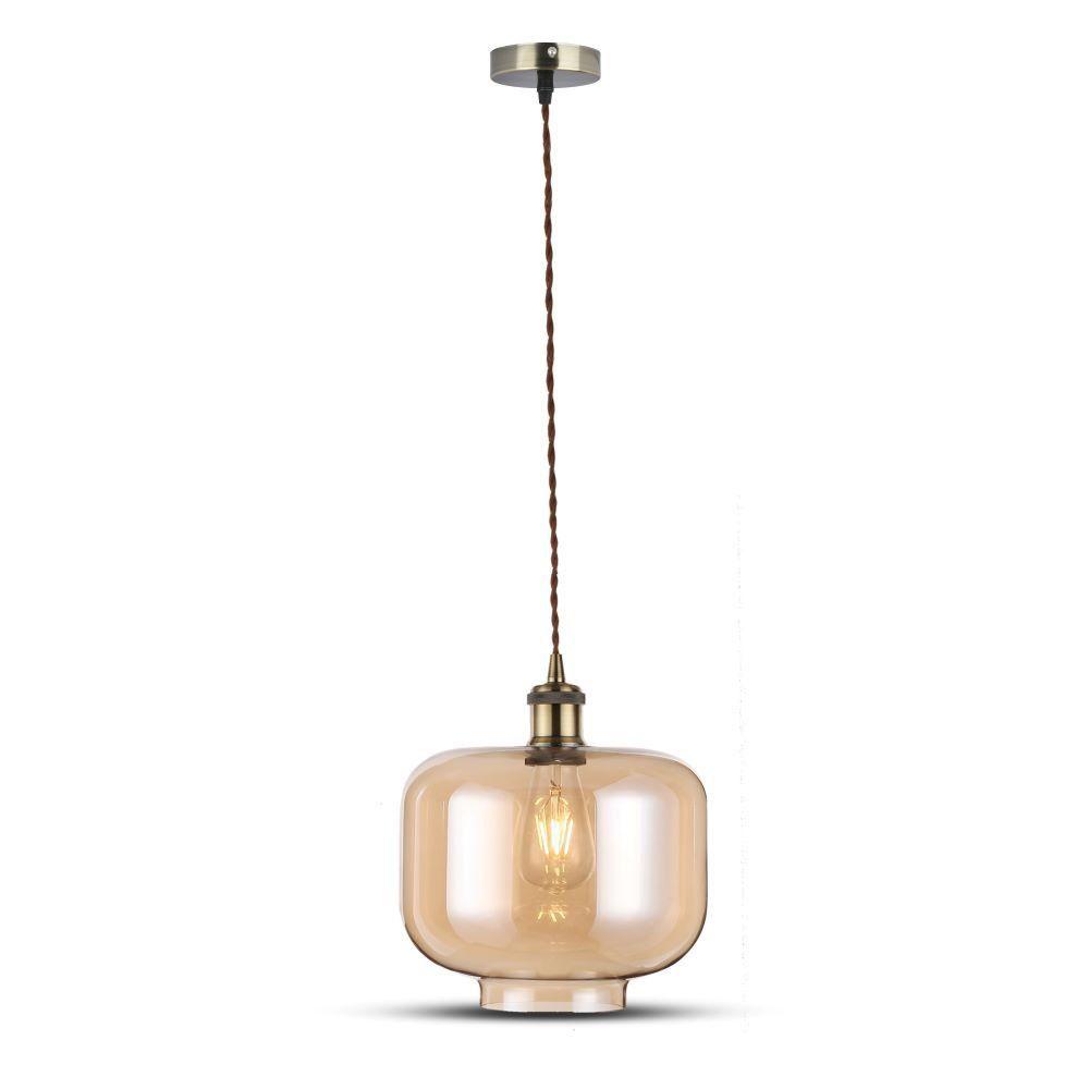 VT-7320 E27 GLASS PENDANT LIGHT-AMBER