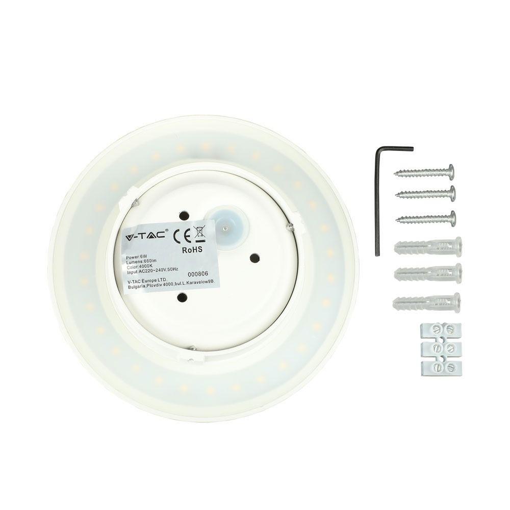 VT-741 6W WALL LIGHT WITH BRIDGELUX CHIP 4000K WHITE ROUND