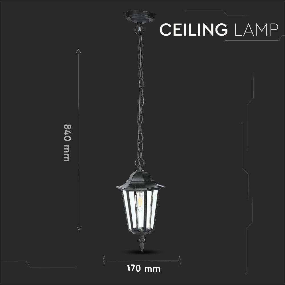 VT-752 E27 CEILING LAMP-MATT BLACK