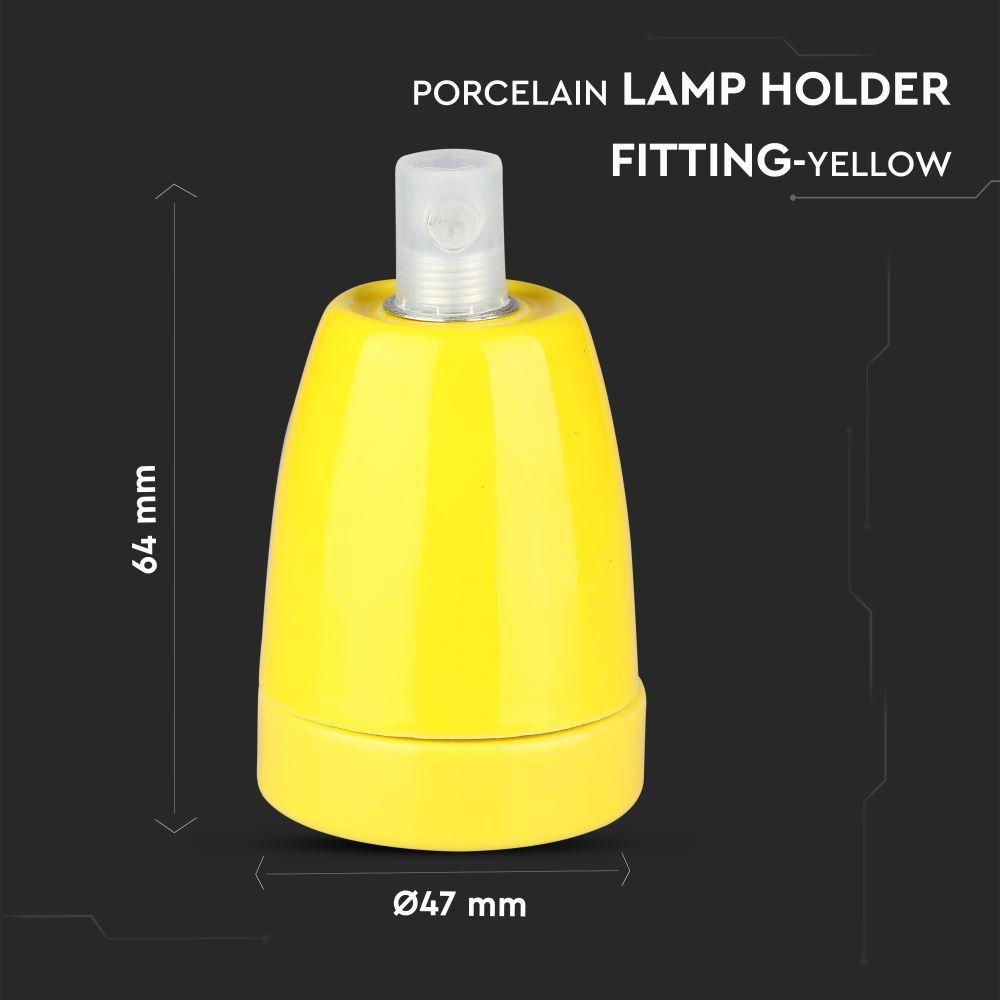 VT-799 PORCELAIN LAMP HOLDER(E27) FITTING-YELLOW