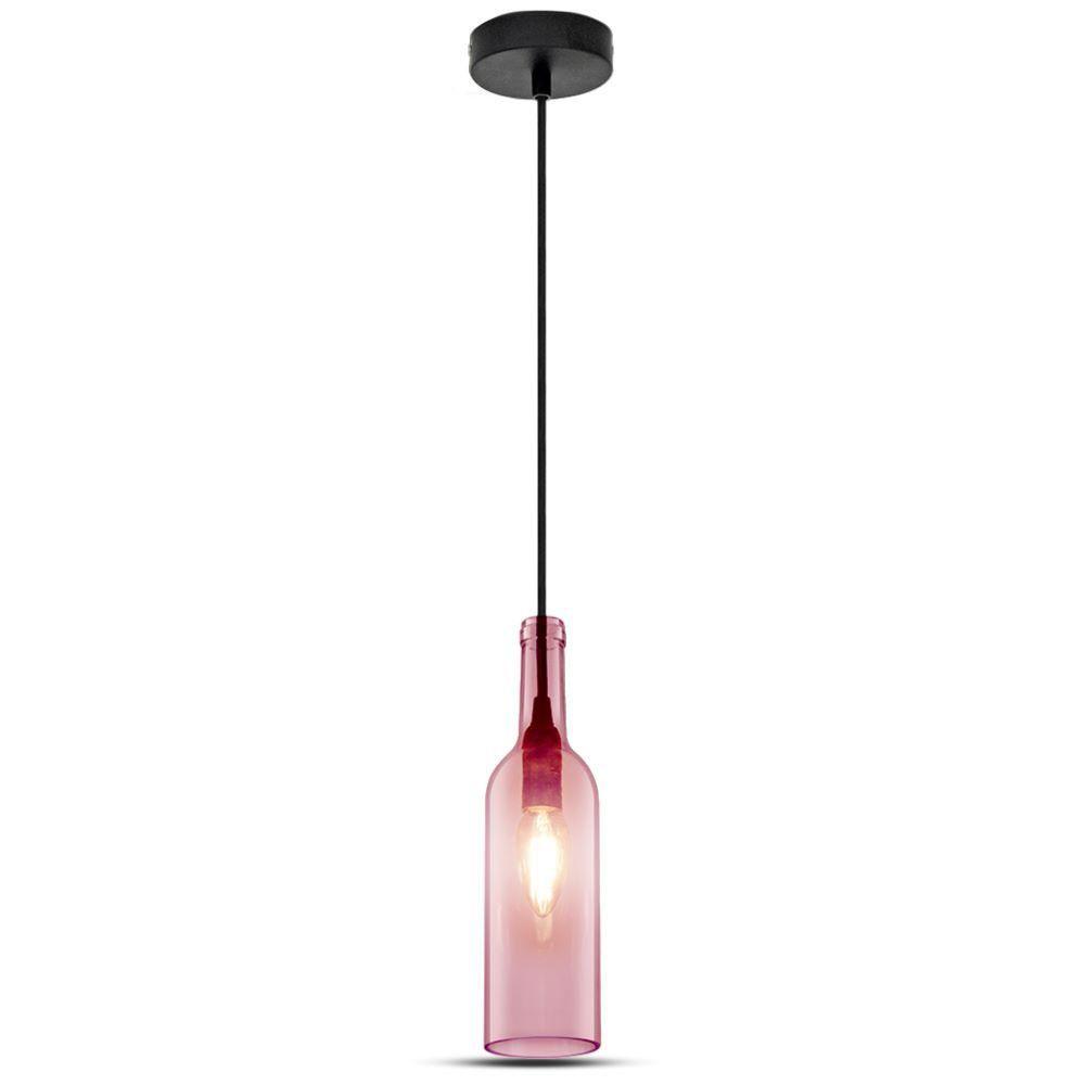 VT-7558 BOTTLE PENDANT LIGHT-E14 HOLDER-PINK