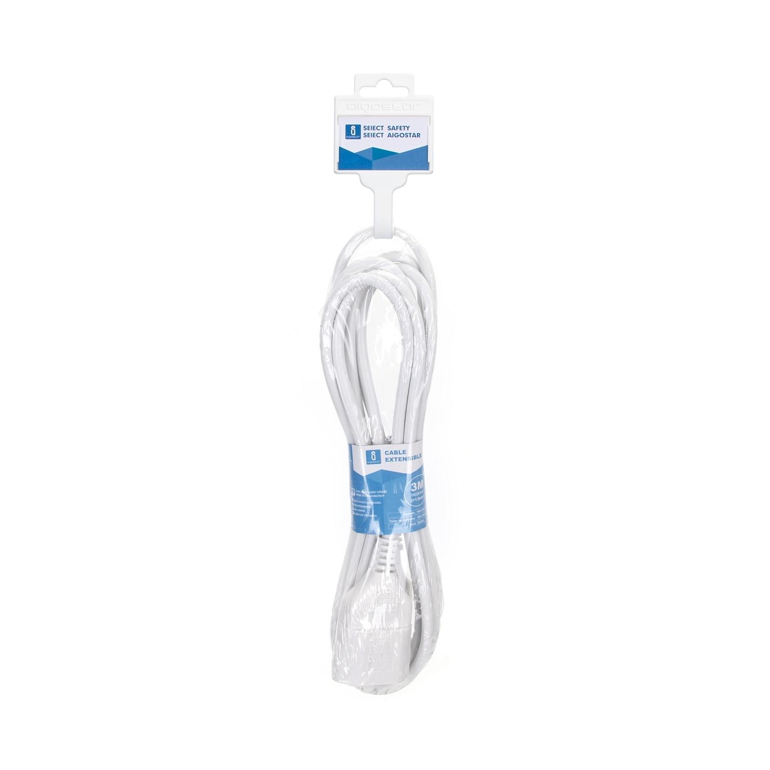 Extension Cords H05VV-F 2x1.0m㎡ 3m White